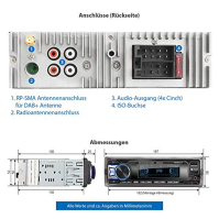 Autorádio XOMAX XM-RD275 s DAB+ tunerem a anténou I FM RDS I Bluetooth hands-free systém I 2xUSB, SD, Aux I 7 barev I 1 DIN